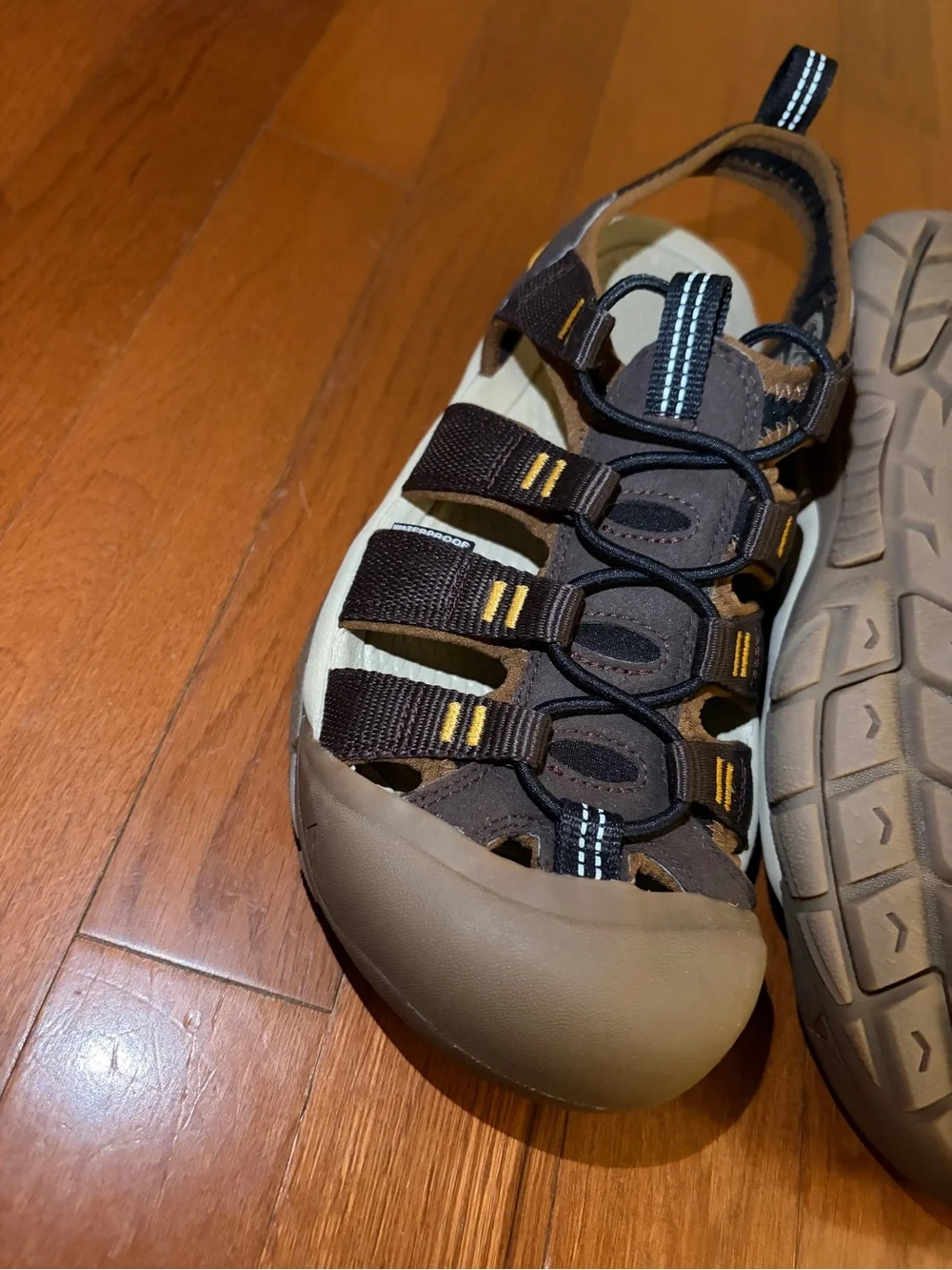 Keen Brown and Beige Closed-Toe Outdoor Sandals